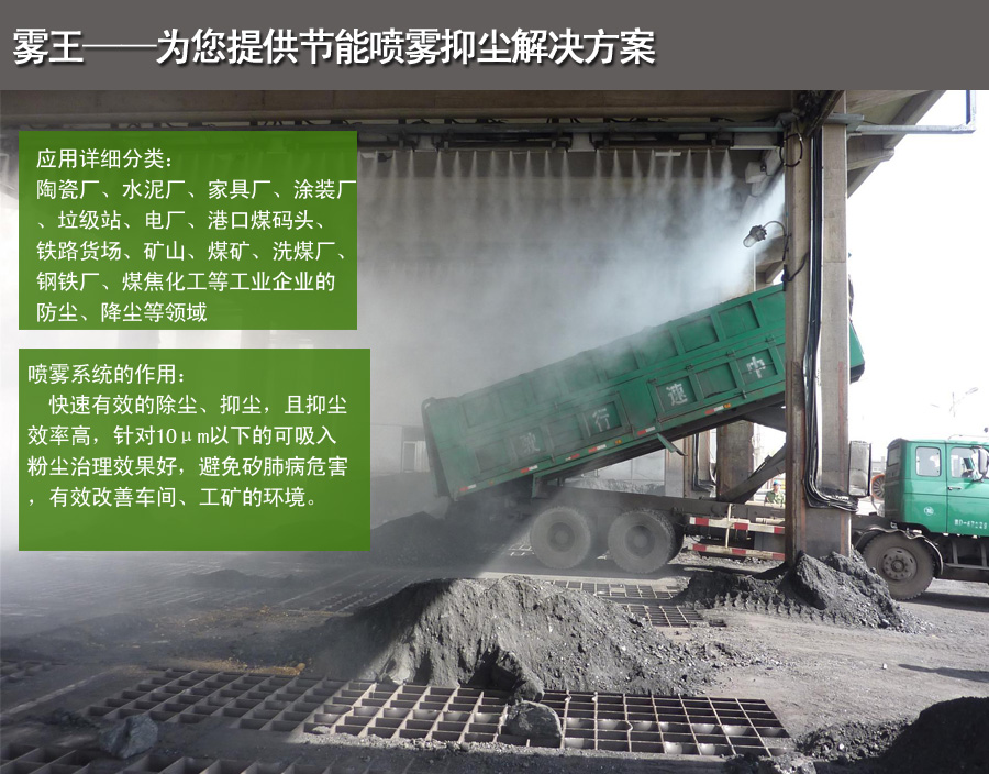 霧王提供噴霧抑塵解決方案 霧王提供噴霧抑塵解決方案